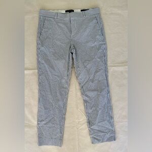 Banana Republic Avery White Grey Stripe Mid Rise Tailored Silhouette Women’s 4